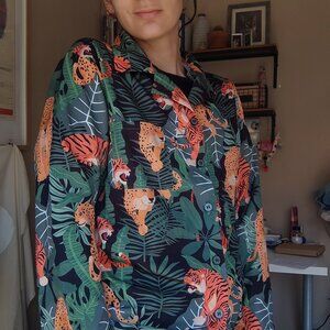 Tropical Big Cat Pajama Set – Size S